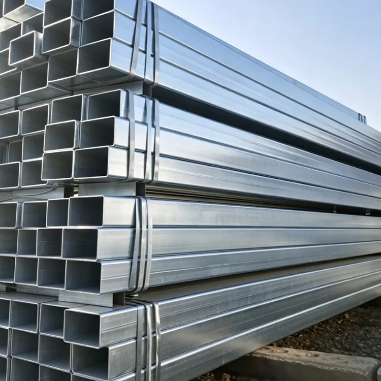 Tubo de acero cuadrado y rectangular sin costura galvanizado en caliente